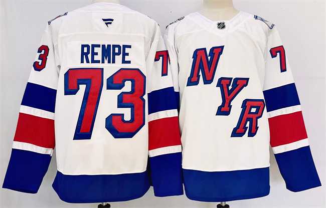 Mens New York Rangers #73 Matt Rempe White 2024-25 Stadium Series Stitched Jersey